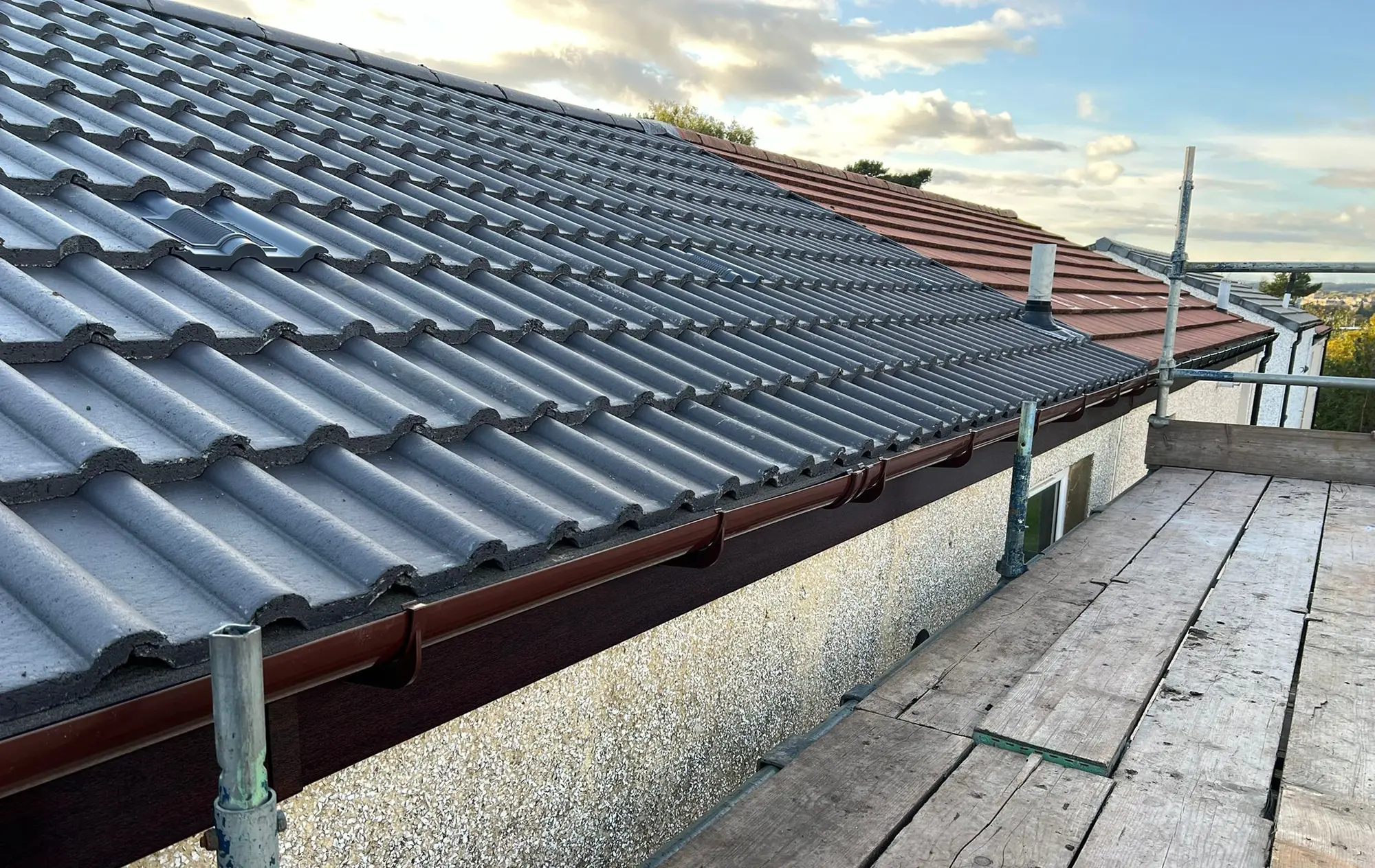 Completed tile roof replacement